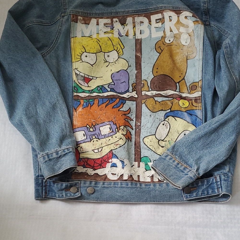 Members only X Nickelodeon Cartoon Denim Jacket size M - Picture 2 of 16